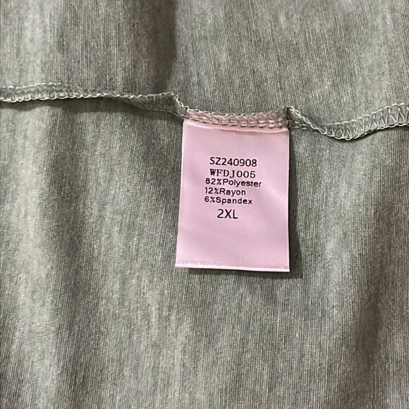 NWT Light/Heathered Green Crew Neck T-Shirt Top - Picture 4 of 5